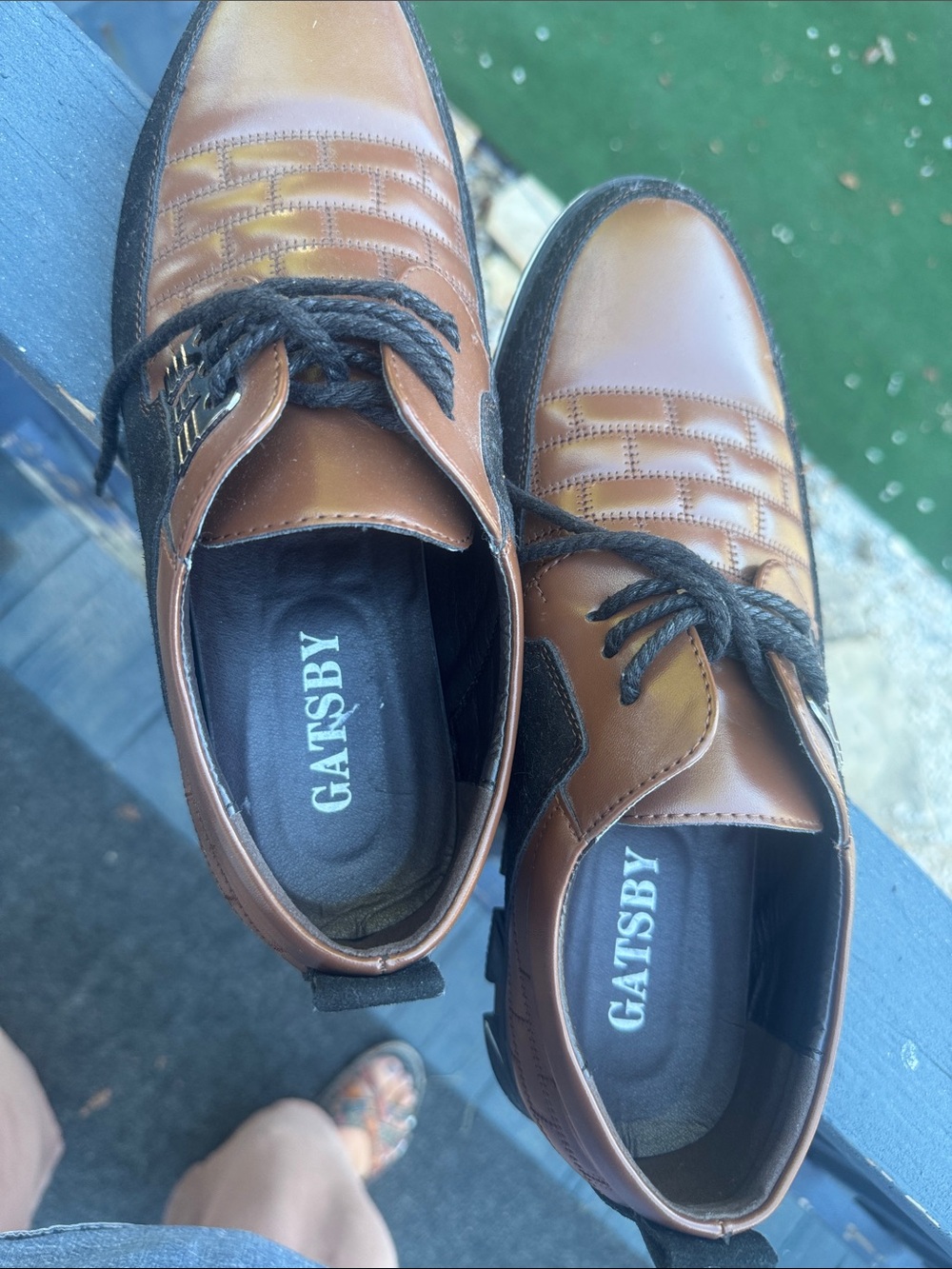 Gatsby Men's Brown Leather Lace-Up Oxfords
